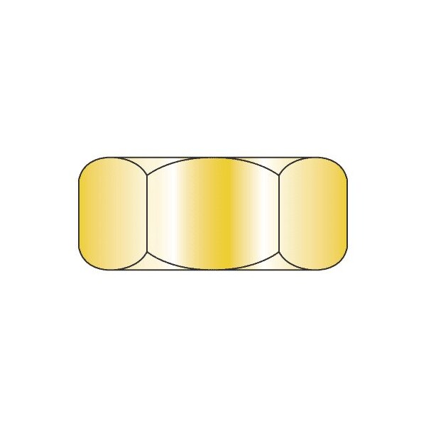 Newport Fasteners Hex Nut, 3/4"-10, Steel, Grade 2, Zinc Yellow, 41/64 in Ht, 50 PK 511173-PR-50 - main